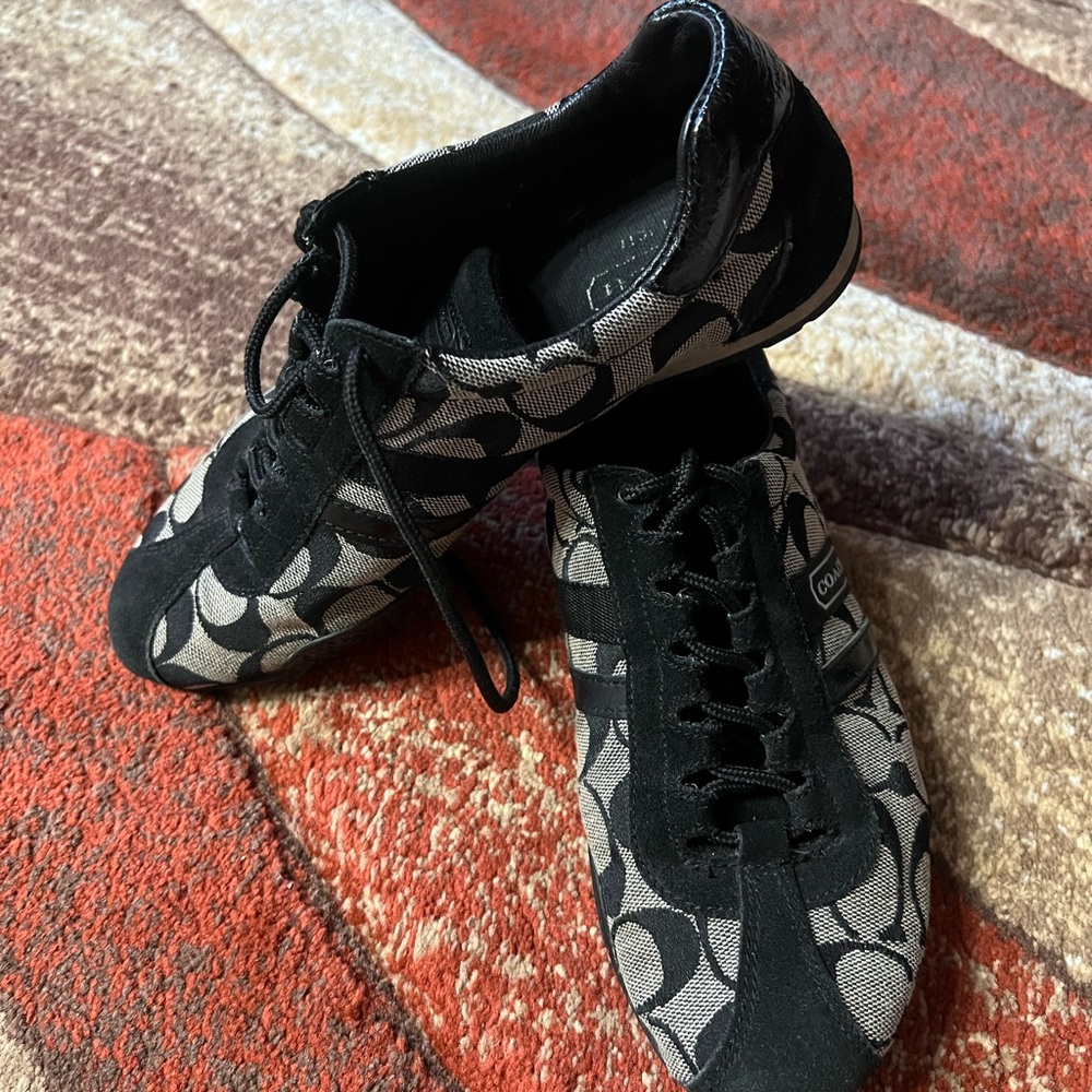 Black and Gray Patterned Sneakers